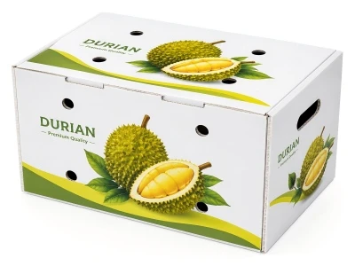 How does corrugated plastic fruit box material prevent fruit compression damage?